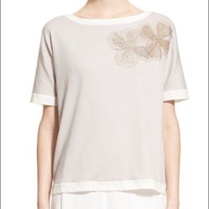 Fabiani Filippi Floral Embroidered Tee